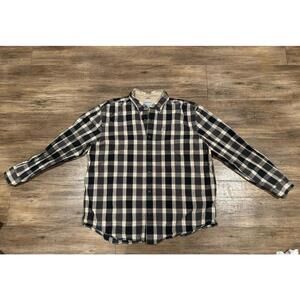Carhartt Men’s Buttondown Black Plaid Sz 3XL EUC
